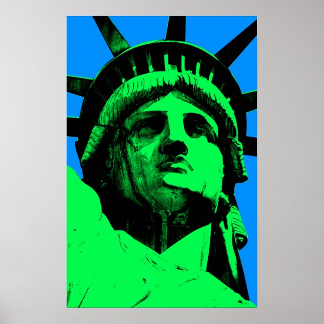 Poster Pop Art Statue of Liberty (Frente)