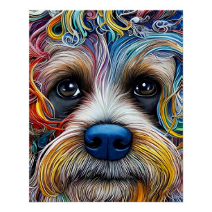 Póster Pop Art Terrier bonito