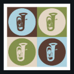 Póster Pop Art Tuba<br><div class="desc">Pop Art Tuba. Adquira este design divertido com seu passatempo,  ocupação ou obsessão em t-shirts,  adesivos e muito mais. Eles também fazem presentes de excelente!</div>