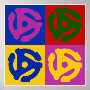 Poster Pop Art Vinil Record 45 RPM Insert