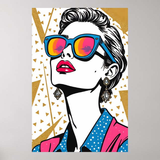 Poster Pop Arte da Moda Retroativa - Inspirada na década  (Frente)