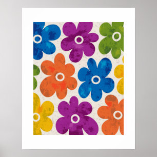 Poster Pop-Arte Floral Retroativa