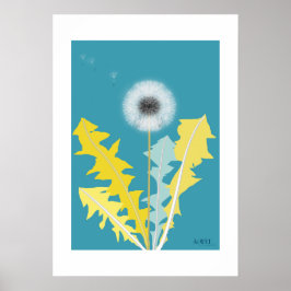 Poster POP Botanical Art - Dandelion