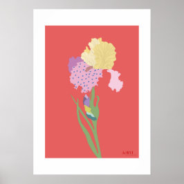 Poster POP Botanical Art - Iris