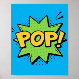 Poster Pop! Burst Comic de Pop de Arte Vibrante
