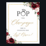 Poster Pop cor-de-rosa embebida em borracha, sinal de cha<br><div class="desc">c) O Feliz Cat Studio</div>
