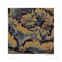 Pop de abstrato Belo Arte Legal Retroto Azul Escur