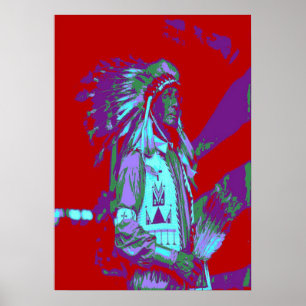 Poster Pop de Art Nativo Americano