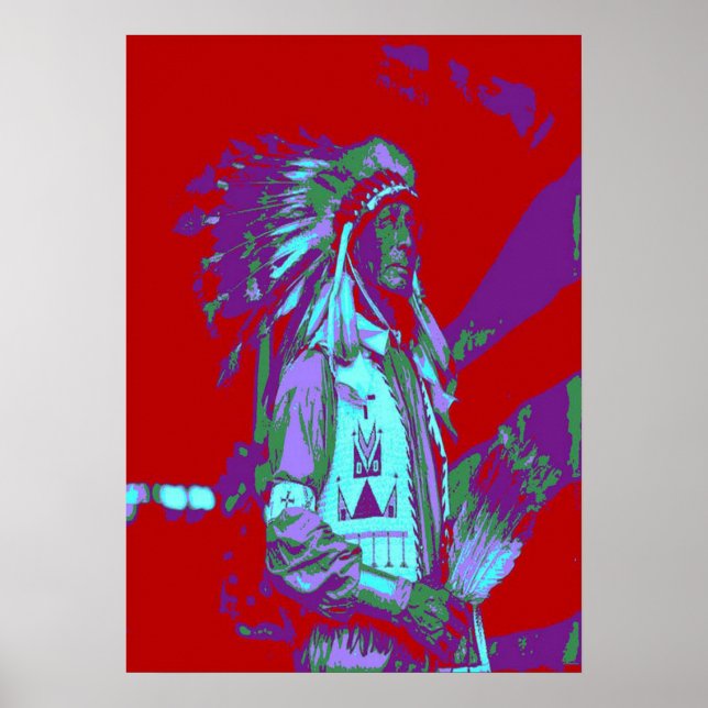 Poster Pop de Art Nativo Americano (Frente)