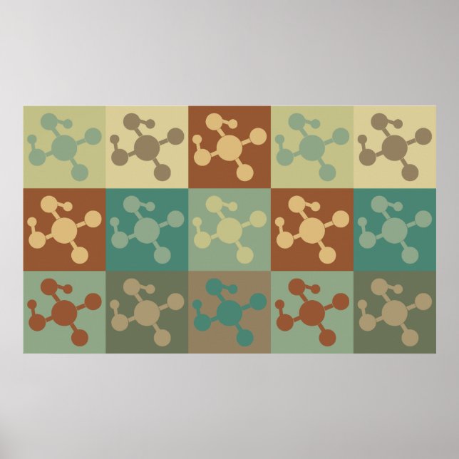 Póster Pop de Arte Biológica Molecular (Frente)