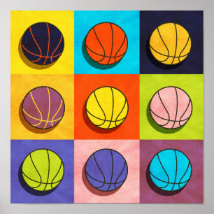 Poster Pop de arte de basquetebol