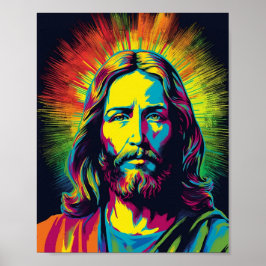 Poster Pop de Arte de Jesus Cristo - Arte Gerada por AI