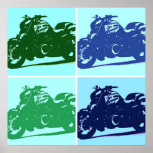 Póster Pop de arte de motocicleta