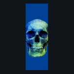 Poster Pop de Arte do Crânio Azul<br><div class="desc">Esqueleto de Arte Fantasia - Tons Azuis e Roxos Pesados de Metal Punk Rock College Pop</div>