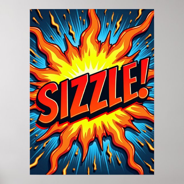Poster Pop de Arte Moderna "Sizzle"! (Frente)