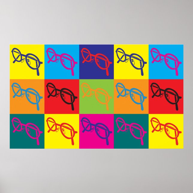 Póster Pop de arte óptica (Frente)