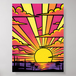 Poster Pop de Arte Sunset