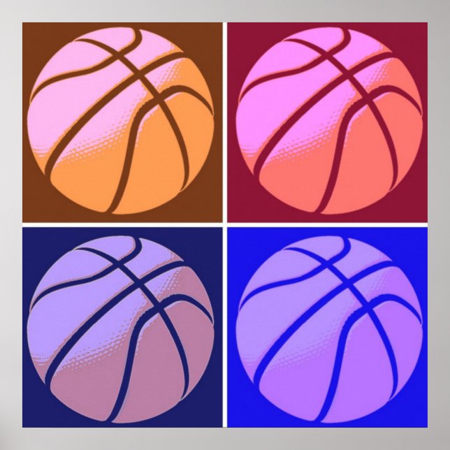 Poster Pop de basquetebol (Frente)