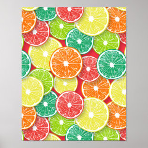 Poster Pop de fatias de fruta Citrus art 2