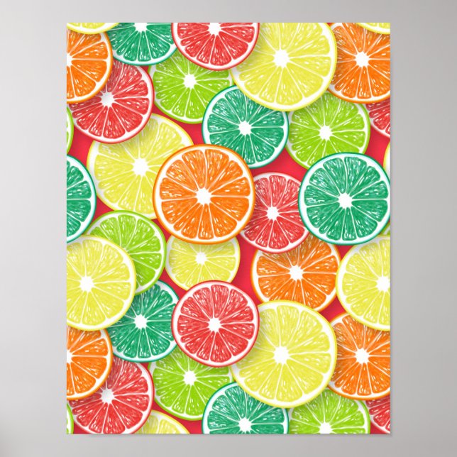Poster Pop de fatias de fruta Citrus art 2 (Frente)