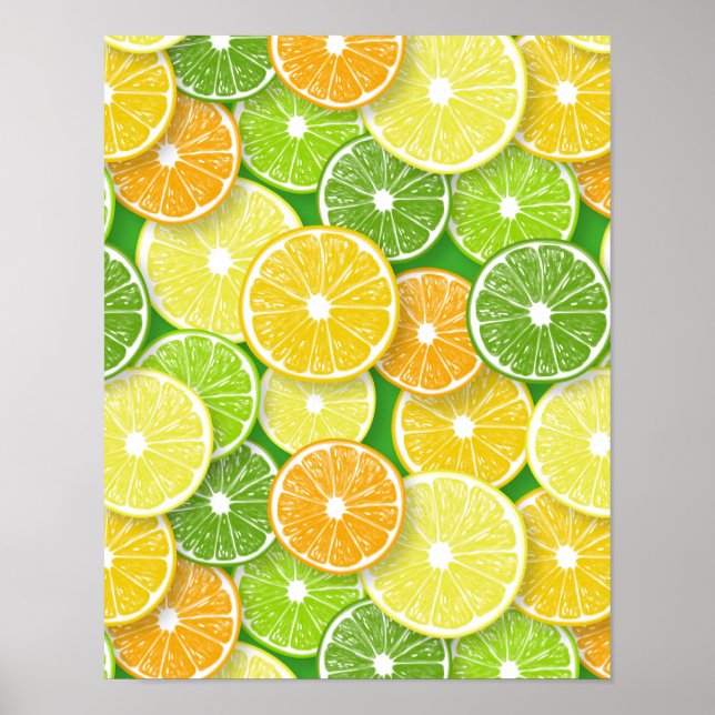 Poster Pop de fatias de fruta Citrus art 3 (Frente)