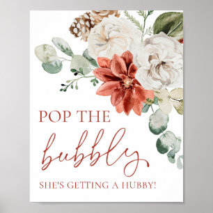 Poster Pop de inverno Vermelho A Borracha Ela Está Pegand