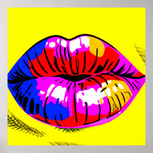 poster pop de lábios