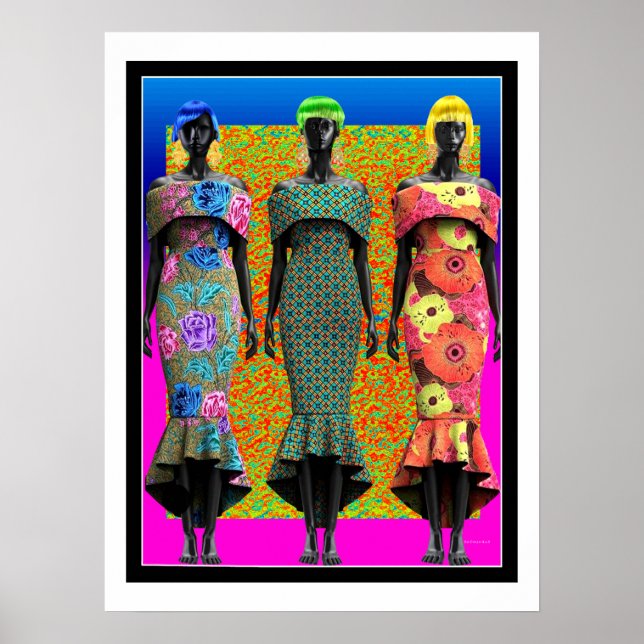 Poster Pop de moda africana (Frente)