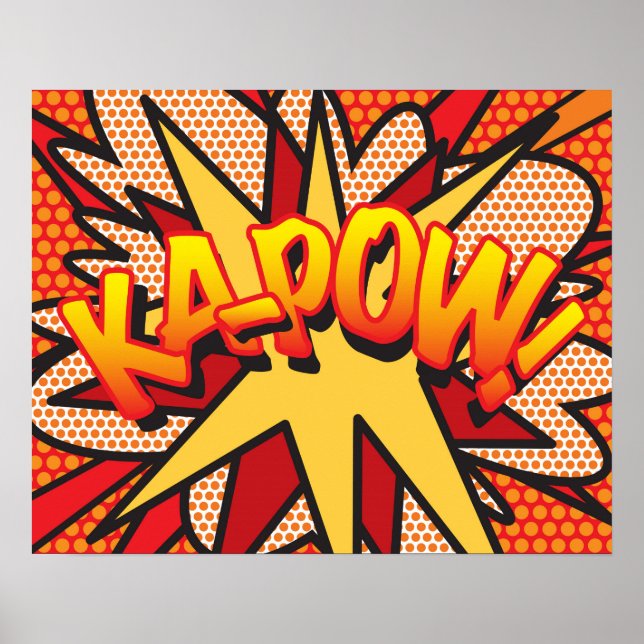 Poster Pop de quadrinhos Art KA-POW (Frente)