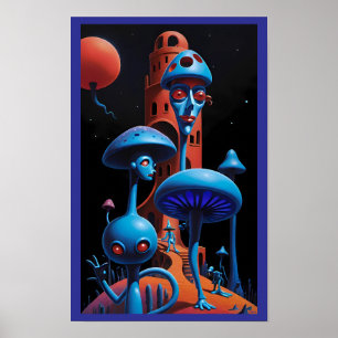Poster Pop em um Sonho Psicodélico