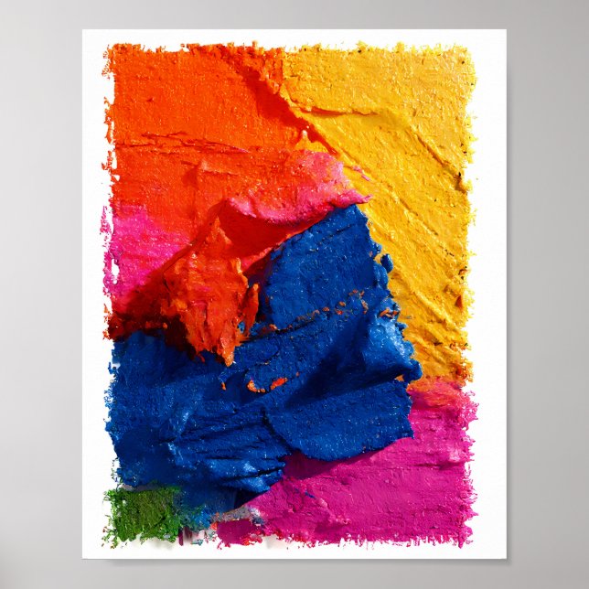 Poster Pop Gráfico Moderno: Fragmentação Abstrata (Frente)