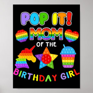 Poster Pop Mãe Da Família De Crianças De Aniversário