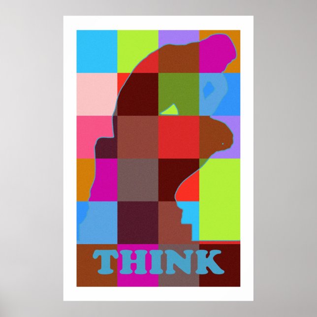 Poster Pop moderno THINK (Frente)
