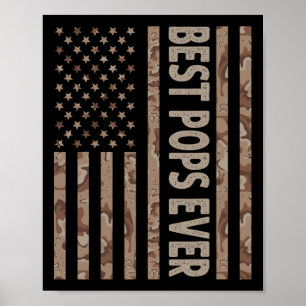 Poster Pop Nos Eua Bandeira Americana Engraçado Vovô Padr