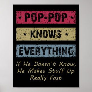 Poster Pop-pop sabe tudo se ele não sabe&#