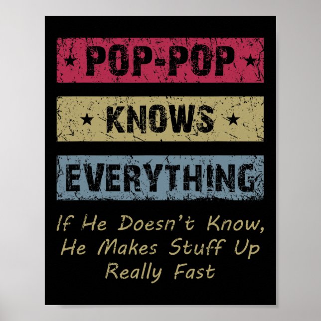 Poster Pop-pop sabe tudo se ele não sabe&# (Frente)