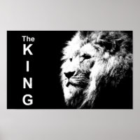 Pop preto e branco moderno Modelo de Leão de Arte