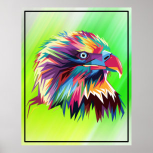 Poster Pop Prismático Geométrico Bald Head Art-43435