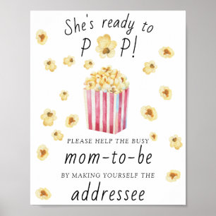 Poster Popcorn - Ajude o Busy Mãe-a-Ser Destinatário
