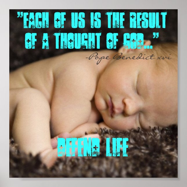 PÓSTER POPE BENEDICT ON LIFE (Frente)