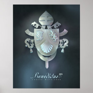 Póster Pope Benedicts Coat of Arms