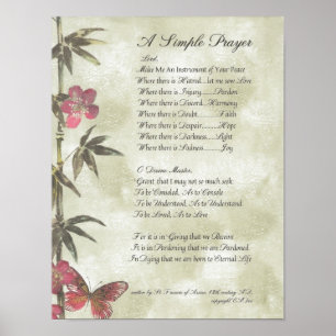 Póster POPE FRANCIS=RUAS. FRANCIS SIMPLES PRAYER=Bambu