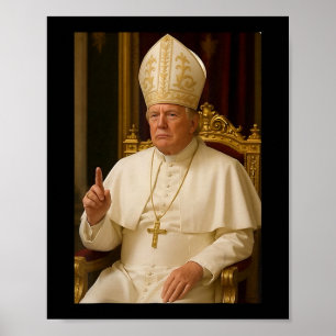 Poster Pope Trump Camisa Engraçado Presidente Pope Trump