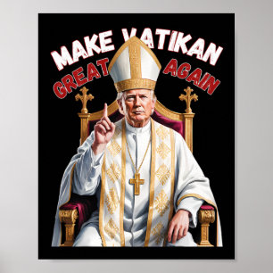 Poster Pope Trump Engraçado Presidente Trump