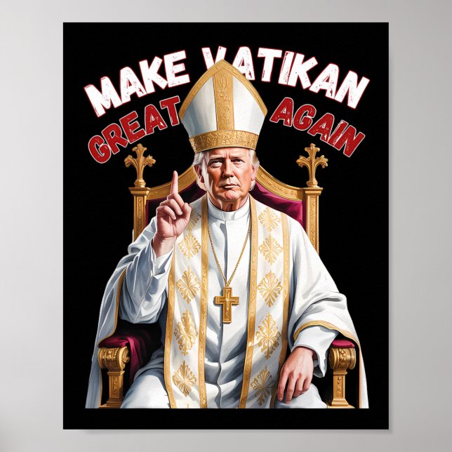 Poster Pope Trump Engraçado Presidente Trump (Frente)