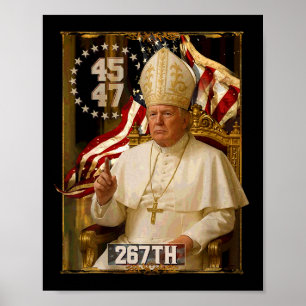 Poster Pope Trump Engraçado Presidente Trump