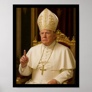 Poster Pope Trump Engraçado Presidente Trump