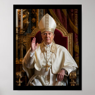 Poster Pope Trump Engraçado Presidente Trump Quer Ser O N