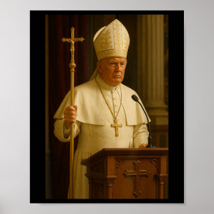 Poster Pope Trump Engraçado Presidente Trump se Declara