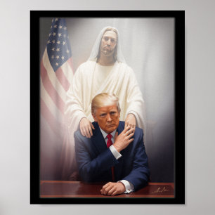Poster Pope Trump Funny Trump Vaticano Christian Retro Ch